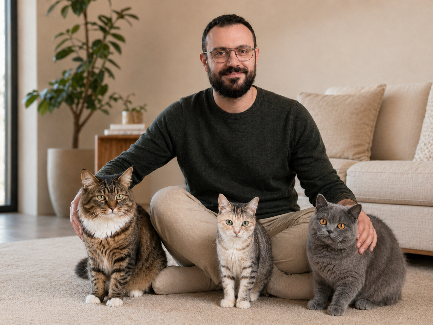 HAVN Labs founder with pets
