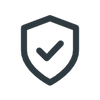 Shield with a tick representing the 12 month warranty